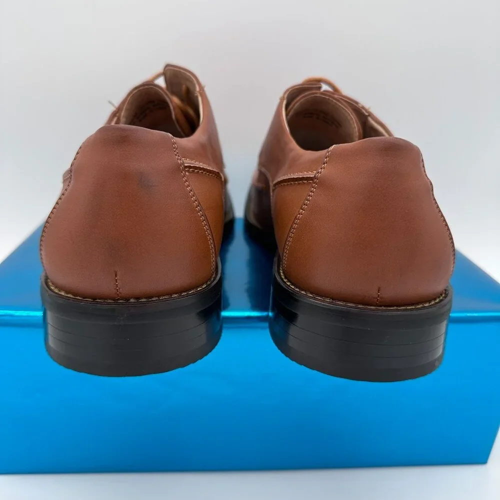 NWOT Masimo NY ‎ Men's Faux Leather Lace Oxford Dress Shoes, Size 13, Saddle Tan